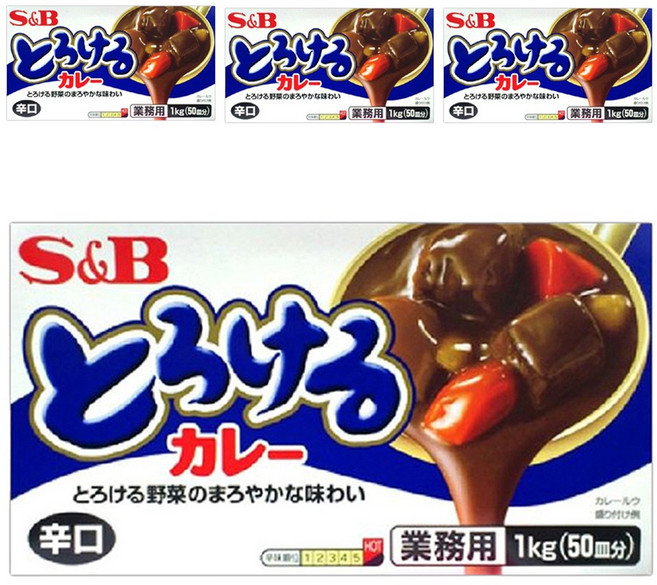 토로케루 에스비 카레 소스믹스 매운맛, 1kg, 4개