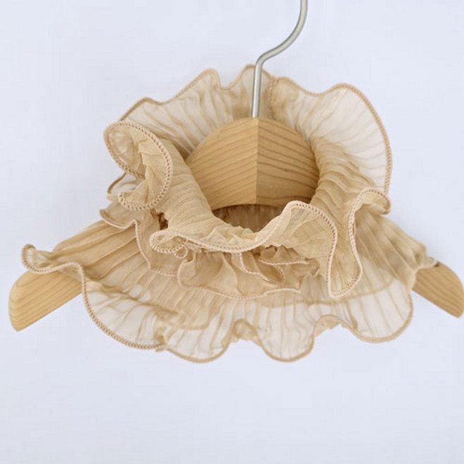 여성 러블리 넥스카프 쉬폰 프릴 레이스 햇빛 가리개 골프패션 워머 산책 운동용 빅사이즈 목 주름 가리개