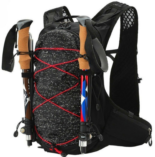 글로프 소형 경량 등산가방 등산배낭 아웃도어 등산용품, 블랙