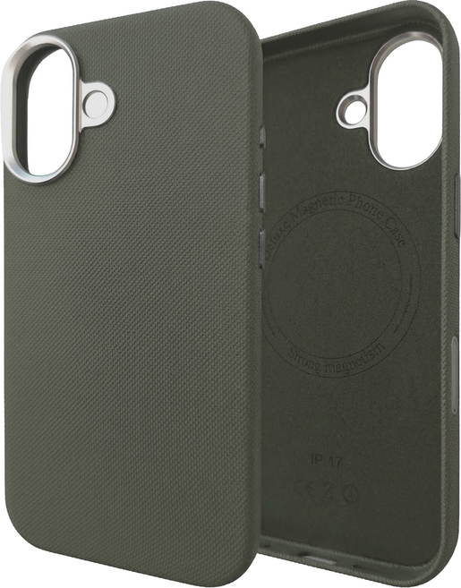 네오보 아이폰 맥세이프 가죽 케이스 우븐패턴 메탈프레임 카메라 보호