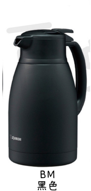 ZOJIRUSHI 象印桌上型不銹鋼保溫瓶養身壺 保溫保冷效果佳 居家辦公皆適用, 黑色(BM), 1個