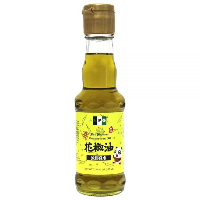 NPG Sichuan 레드 페퍼콘 오일 280ml7.1액량 온스 냉압착 사천 후추 옥수수 중간 입으로 마비되는 가시 재 주입 중국 및 아시아 요리를 위한 강렬한 맛, NPG Sichuan 레드 페퍼콘 오일 280ml7.1, 1개, 280ml