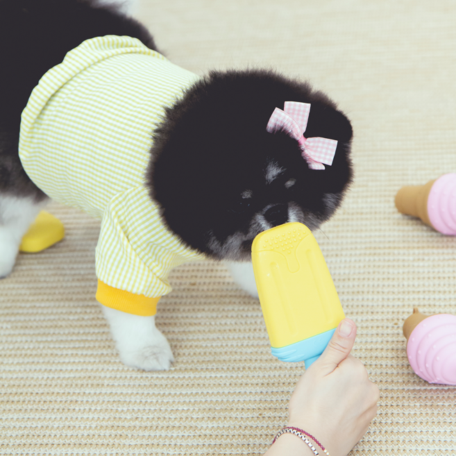 르칙 강아지 장난감 아이스크림 바, 혼합색상, 1개