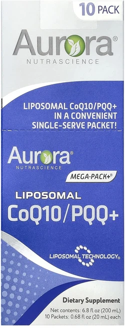 새해 첫좋은선물 Aurora Nutrascience 리포소말 CoQ10/PQQ+ 10팩 각 20ml(0.68fl oz) 제대로 할인합니다, AuroraNutrascience리포소말CoQ10PQQ, 200ml - 쿠팡