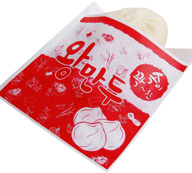 오렌지포장 왕만두봉투 속이꽉찬왕만두 U1919, 500개, 1세트