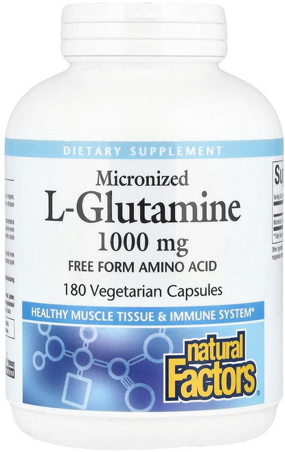 네츄럴펙터스 미분화 L. 글루타민 1000mg 베지 캡슐 180정, NFS02811, 1개