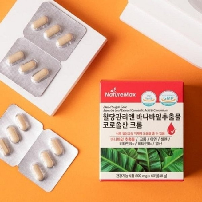 네이처맥스 관리엔 바나바잎추출물 코로솔산 크롬 800mg x 60정 여주추출 아연 셀렌 엽산, 999, 48g, 1