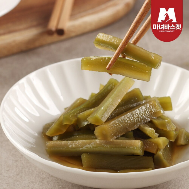 [마녀바스켓] 밥반찬 밥도둑 오독오독 궁채장아찌 1kg, 1개