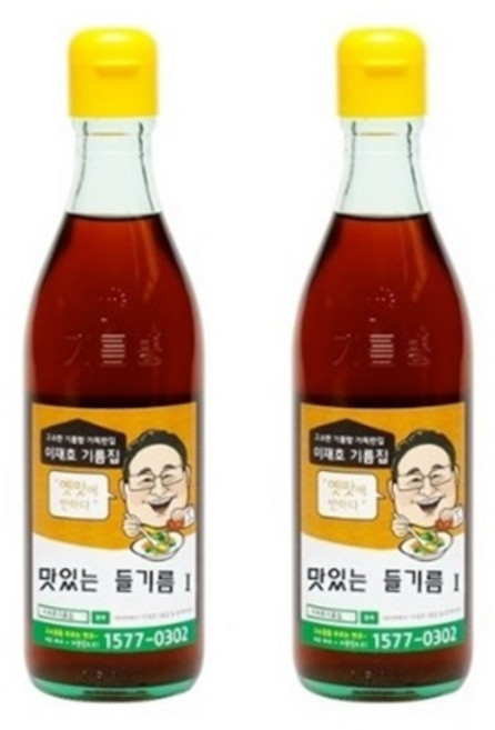 (이재호기름집)맛있는 들기름1 350ml, 2개