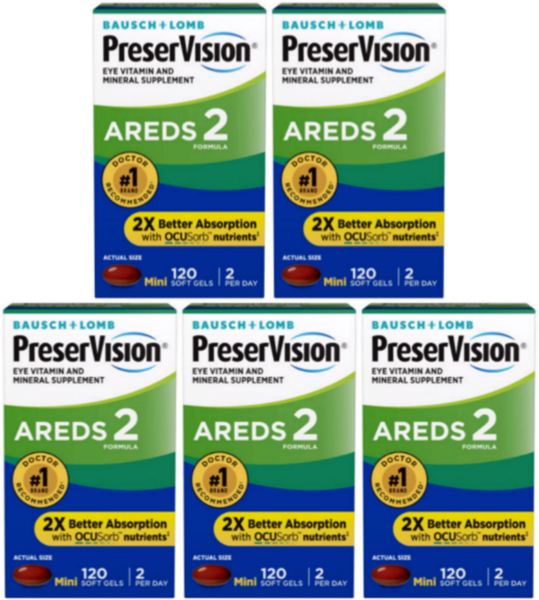 바슈롬 프리저비전 AREDS 2 포뮬러 소프트젤, 5개, 120정