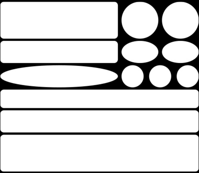 자동차 스크래치 땜빵 스티커 / 흠집 문콕 커버 / 13P 다양한 규격, 1세트, 유광화이트