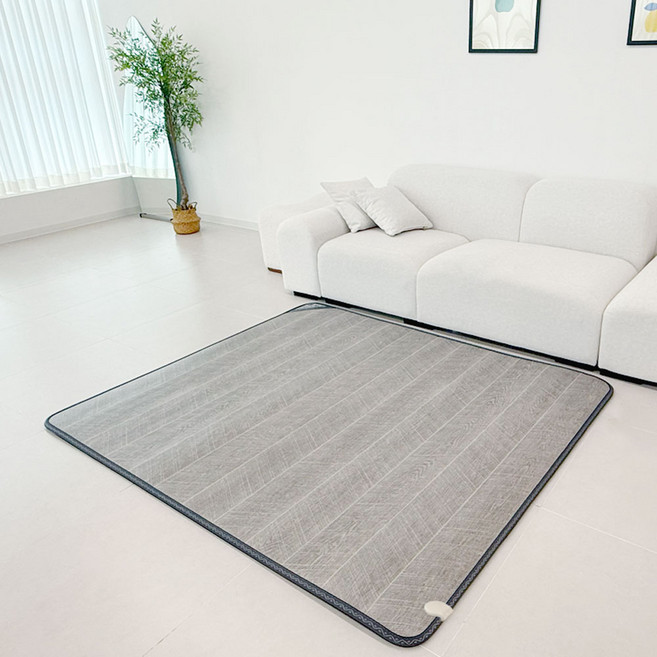 (주)한일의료기 헤링본 그레이 전기장판 전기매트, 2인용(150x183cm)