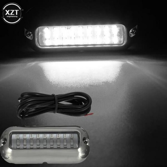 자동차 해양 보트 LED 조명 스테인레스 스틸 방수 27 테일 램프 요트 수중 정중 12V 24V, [04] white
