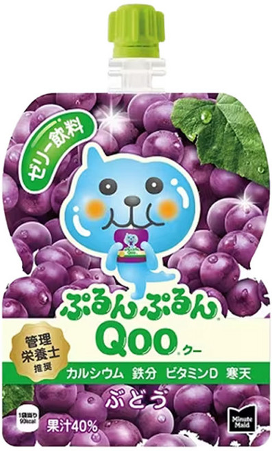 코카콜라 미닛메이드 푸룽푸룽 쿠우 젤리 음료 포도, 1개, 125g
