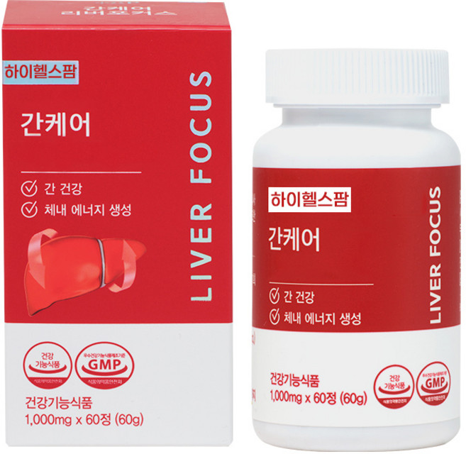 간 건강 밀크씨슬 간피로 스태미너 활력 비타민B 실리마린 리버 포커스, 1세트, 60회분