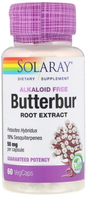 솔라레이 버터버 루트 추출물 50mg 베지캡, 1개, 60정 - 쿠팡