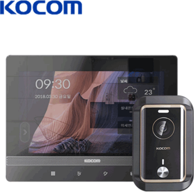 코콤 K6B VP-W101IoT+KC-R80E 10인치 디지털 비디오폰 현관카메라 노출형 패키지
