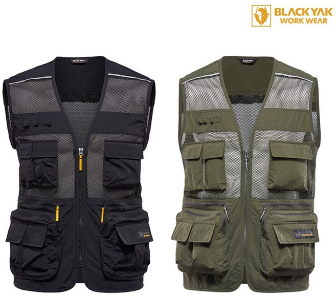 블랙야크 세이프베스트2 안전조끼 현장 작업복 등산 낚시 여름 작업조끼 다양한 포켓