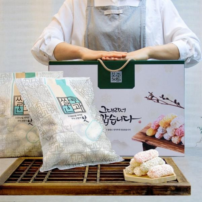 추석 선물세트 궁중한과 G 찹쌀혼합유과 1kg 선물세트 해담유과, 2박스