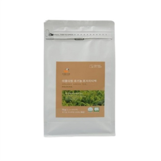 아름다원 유기농 호지차 실속형, 3개, 60개입, 1.2g