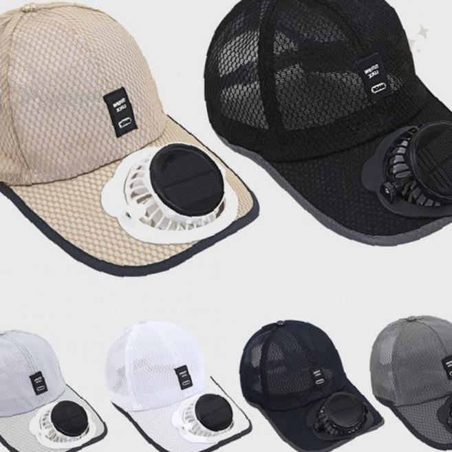 야구모자 아웃도어 쿨링팬 여름 내장형 캠핑 골프 충전식 휴대용 미니선풍기 낚시, 상세페이지 참조, 연그레이