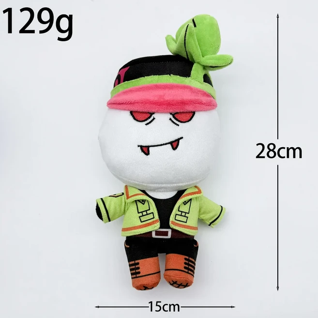 28cm 신형 블록테일즈 로블록스 그레이퍼 창의적인 주변 장난감 귀여운 플러시 장식 선물, 04 White radish 28x15cm, 01 Plh doll