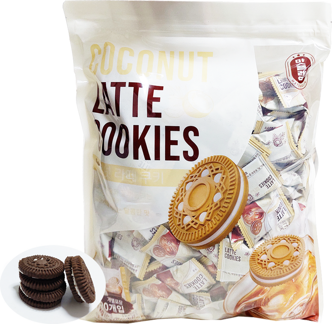 코코넛 라떼 쿠키, 1kg, 3개