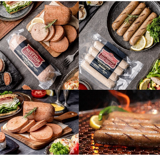 넥스트밀 식물성 고단백 대체육 비건햄 800g + 비건소시지 280g 수제 채식식단 7무첨가 건강 원재료, 1.08kg, 1개