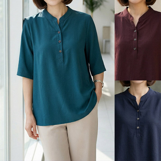 로즈맘 엄마옷 연화풍기포인견블라우스 2971816