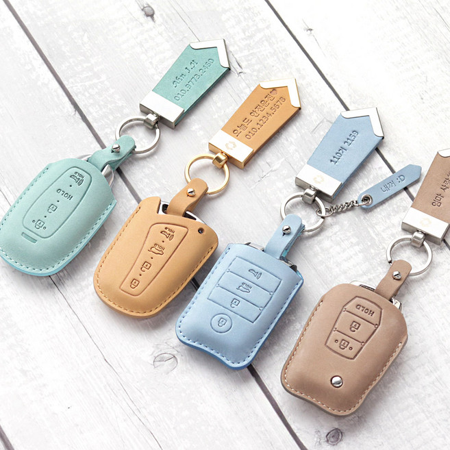 누키노블 시그니처 자동차 스마트 키케이스, 각인안함, 추가안함, 블랙 + 블랙