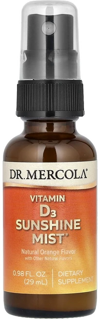 Dr. Mercola Vitamin D3 Sunshine Mist Natural Orange 0.98 fl oz 29 ml, Dr. Mercola, Vitamin D3 Sunshi, 1개, 29ml - 쿠팡