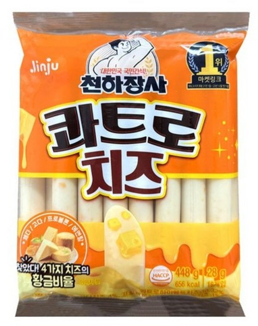 진주 천하장사 콰트로치즈 소시지, 448g, 4개