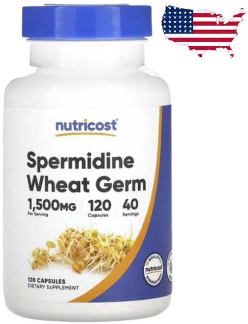 뉴트리코스트 스퍼미딘 스페르미딘 1500mg 120정 폴리아민 맥아 밀배아 추출물, 1개 - 쿠팡