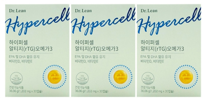 기타 [닥터린] 닥터린 하이퍼셀 알티지 오메가3 3박스 3개월 고함량 rTG, 30정, 3개