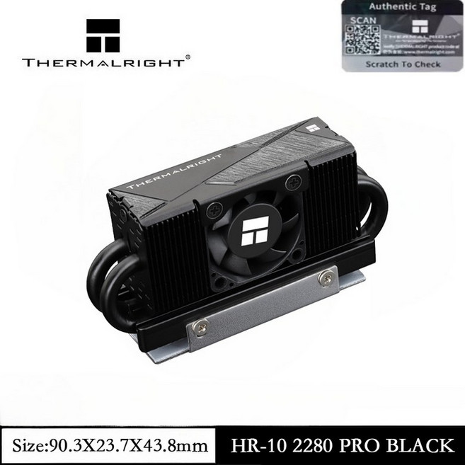 Thermalright HR10 2280 PRO SSD 쿨러 양면 방열판은 14.8W/m.k 실리콘 4 히트파이프 방열판 쿨러를 운반, [04] HR-10 2280 PRO BK