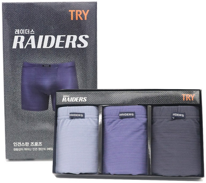 트라이 레이더스 남성인견스판 즈로즈(드로즈) 3매입/팬티 남성속옷 쌍방울