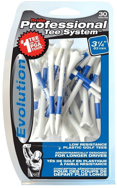 프라이드스포츠 PTS Evloution 골프티 30p EV31430, 화이트+블루, 30세트