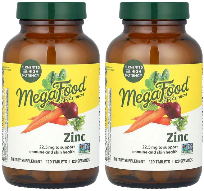 메가푸드 아연 징크 22.5MG 타블렛, 2개, 120정 - 쿠팡