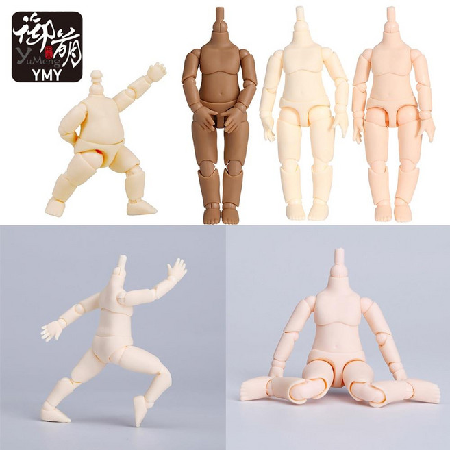 오비츠 OB11 구체관절 인형 구관 바디 헤드 관절 움직일 10cm Gsc Bjd Obitsu YmY 수 장난감에 구형, 24=NormalWhiteE, 1개