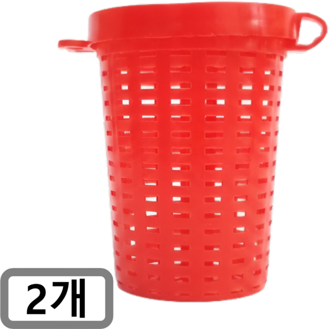 리얼세이지 통발 미끼통, 2개, 레드
