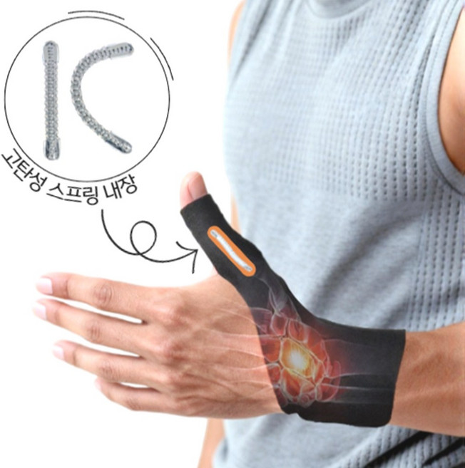 이숍 엄지손가락 보호대 터널증후군 초슬림 손목보호대, 1개