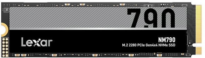 LEXAR 1TB NM790 SSD LNM790X001T GEN4 방열판 읽기 게이머 드라이브 쓰기 크리에이터용 RN9NU 스테이트 2280 NVME 내부 블랙 PS5와 6500M, 크리에이터, 2TB