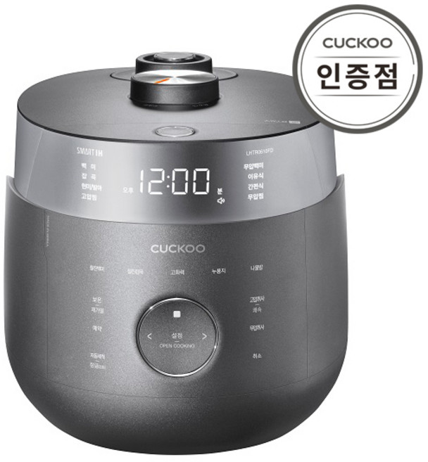 쿠쿠 트윈프레셔 마스터셰프 IH 전기압력밥솥 6인용, CRP-LHTR0610FD, 그레이
