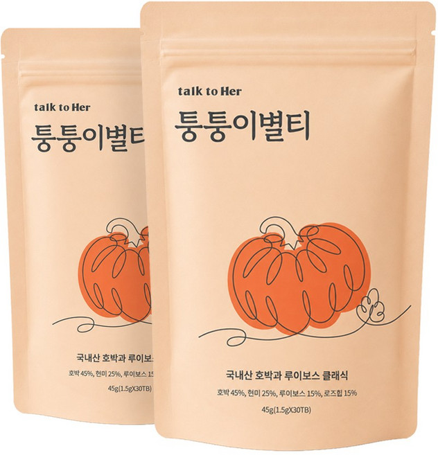 톡투허 퉁퉁이별티, 1.5g, 30개입, 2개