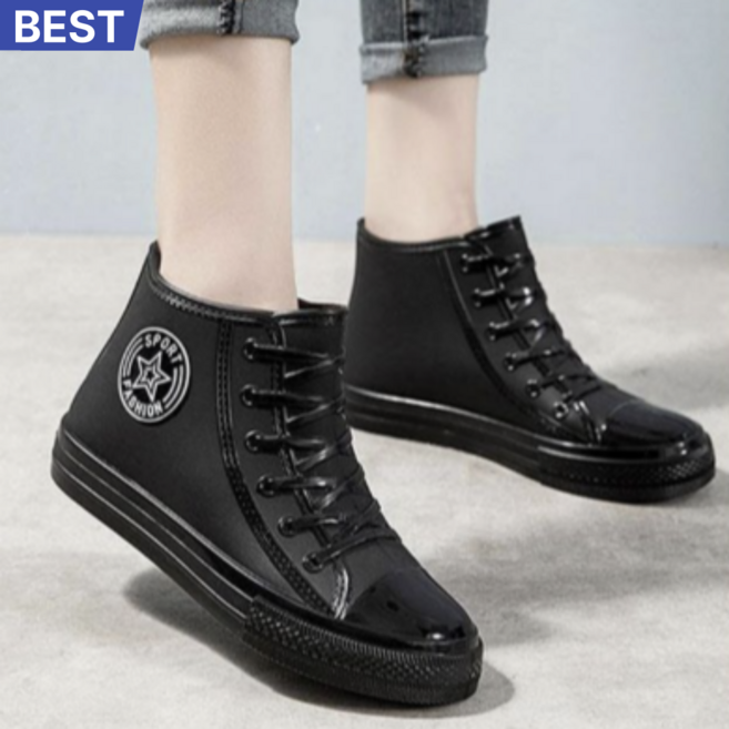 여성 발편한 레인슈즈 방수 장화 캐주얼 발목 레인부츠