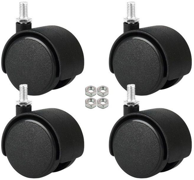 가구바퀴 B8 볼트 8mm 회전 세트구성, 4개