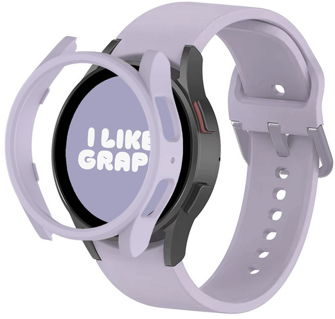 아이메이드잇 갤럭시워치 실리콘 스트랩 케이스, 라벤더, 1개