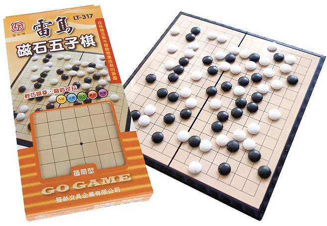 雷鳥 LT-317 磁石五子棋 輕巧隨身 闔即可玩, 彩色, 1個