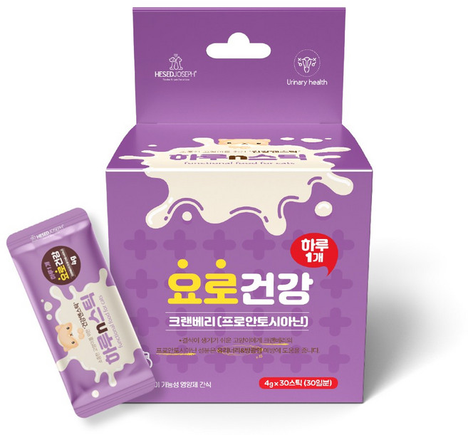 하루n스틱 고양이 영양제, 30회분, 유리너리+결석, 1개