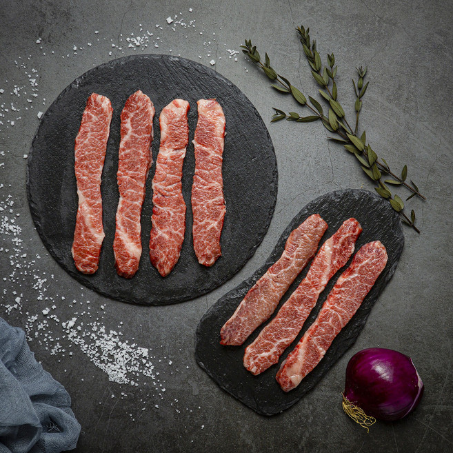 1등급+ 이상 리얼 맛집 한우 소잡는날 골라담기, 업진살, 1개